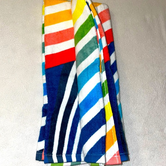 New! Trina Turk 2Pc Rainbow Striped Hand Towel Set🌈 - Picture 4 of 9